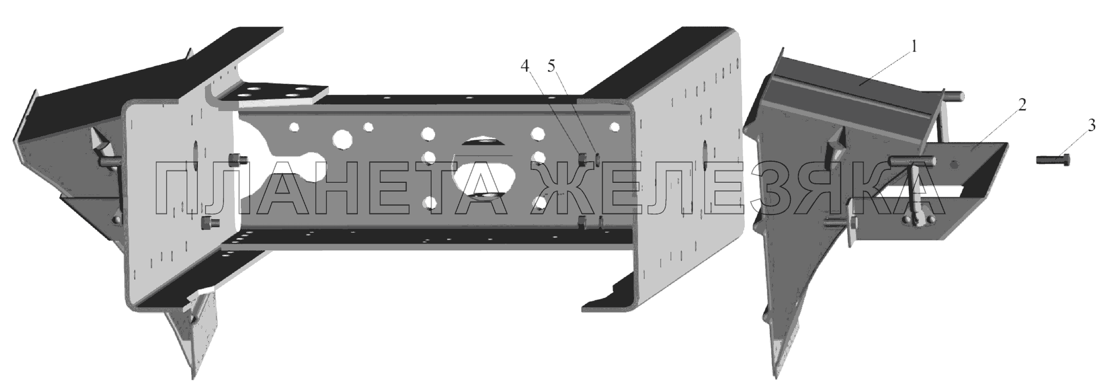 Установка противооткатных упоров 63035-3900037 МАЗ-6303A3, 6303A5